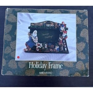 TRADITIONS Christmas fireplace Christmas Holiday Frame for 4x6 Photo Heavy